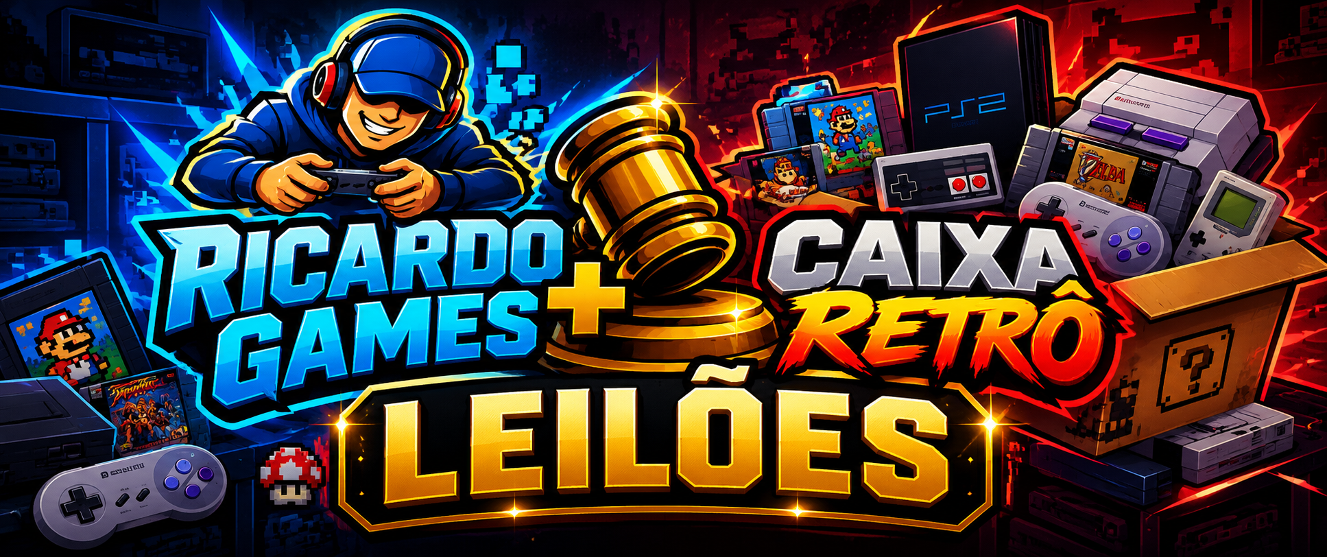 Ricardo Games e Caixa Retrô — leilões de videogames clássicos